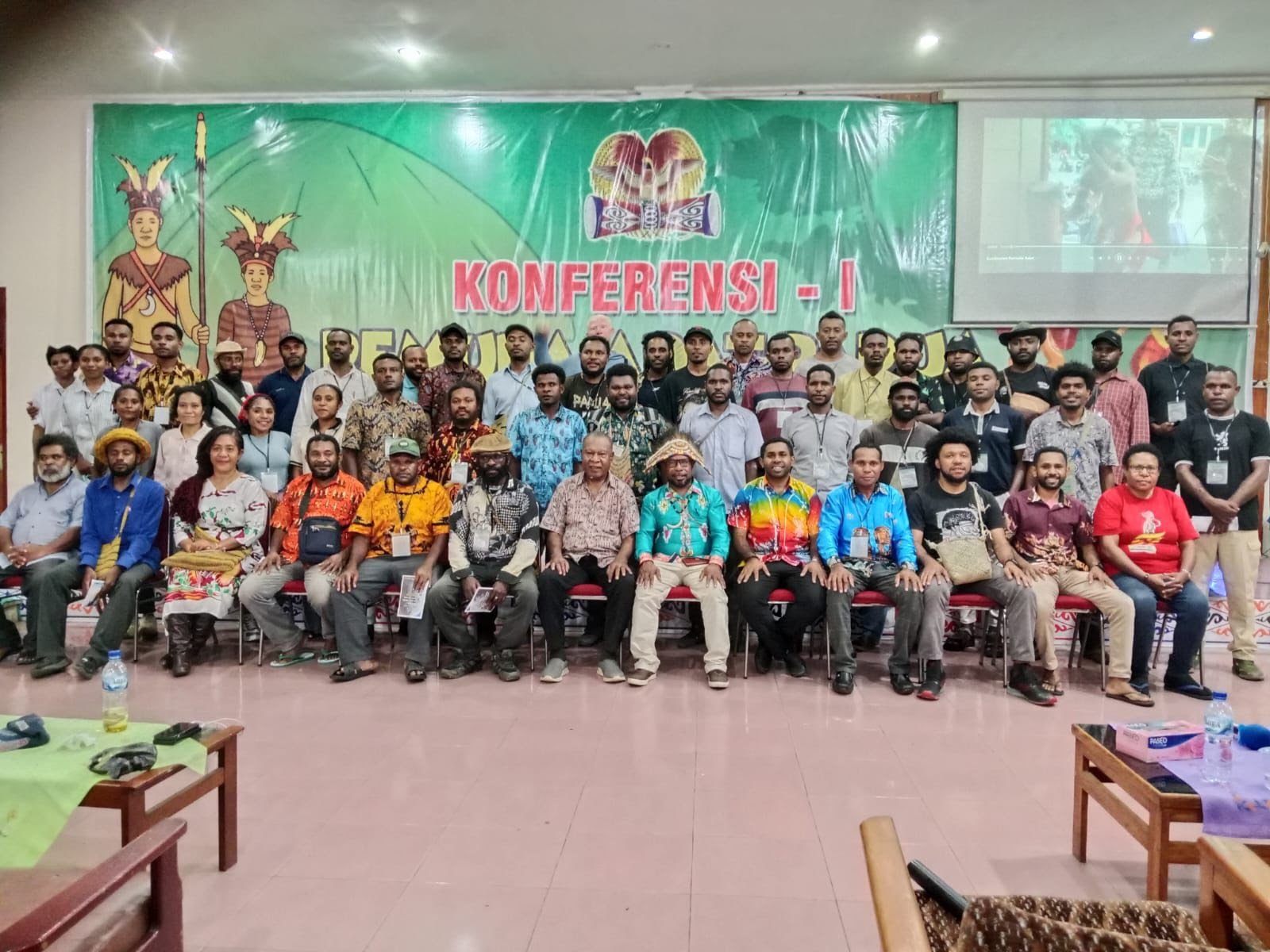 Niko with participants of the First Papua Indigenous Youth Conference (K1-PAP 2025)