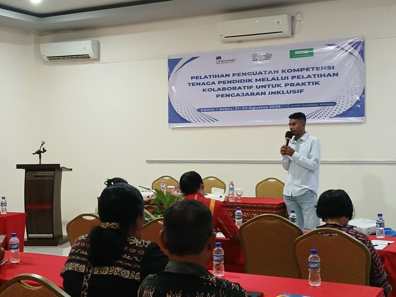 Yakob facilitating the training